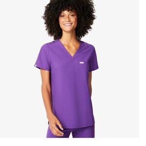 Figs Ultra Violet Catarina scrub top